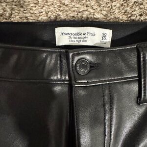Abercrombie & Fitch Black Leather Trousers